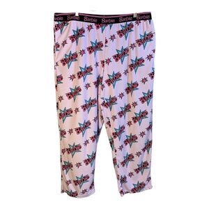 Womens Barbie Pajama Pants SZ 2 XL Sleep Lounge Fleece Barbiecore Pink Self Care
